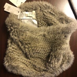 NWT, Joie Rabbit Fur Gaitor. 9"Lx30"W